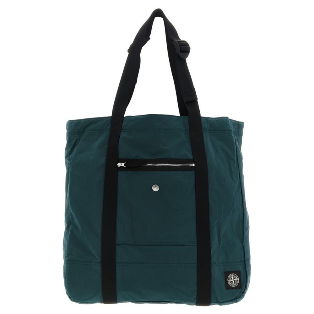 Stone Island Men Logo Patch Shopping Bag
